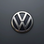 Volkswagen logo on a gray background