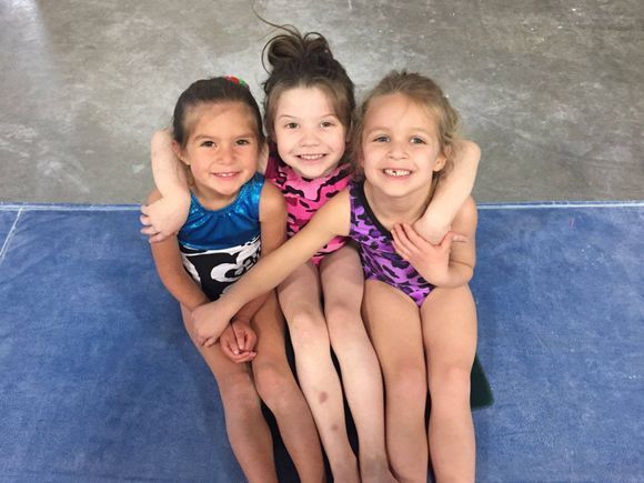 Cute Three Little Gymnasts