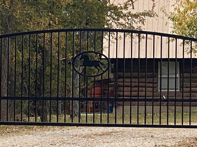 Black steel fence