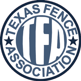 The logo for the texas fence association
