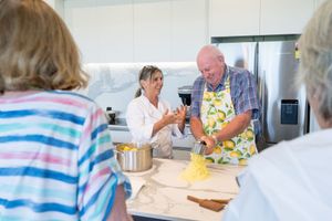 Residents enjoying cooking activity
