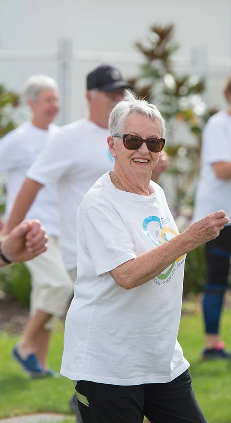 Resident joining village workout