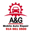 Logo for A&G Mobile Auto Repair, modern automotive branding with a service van and wrench icon.