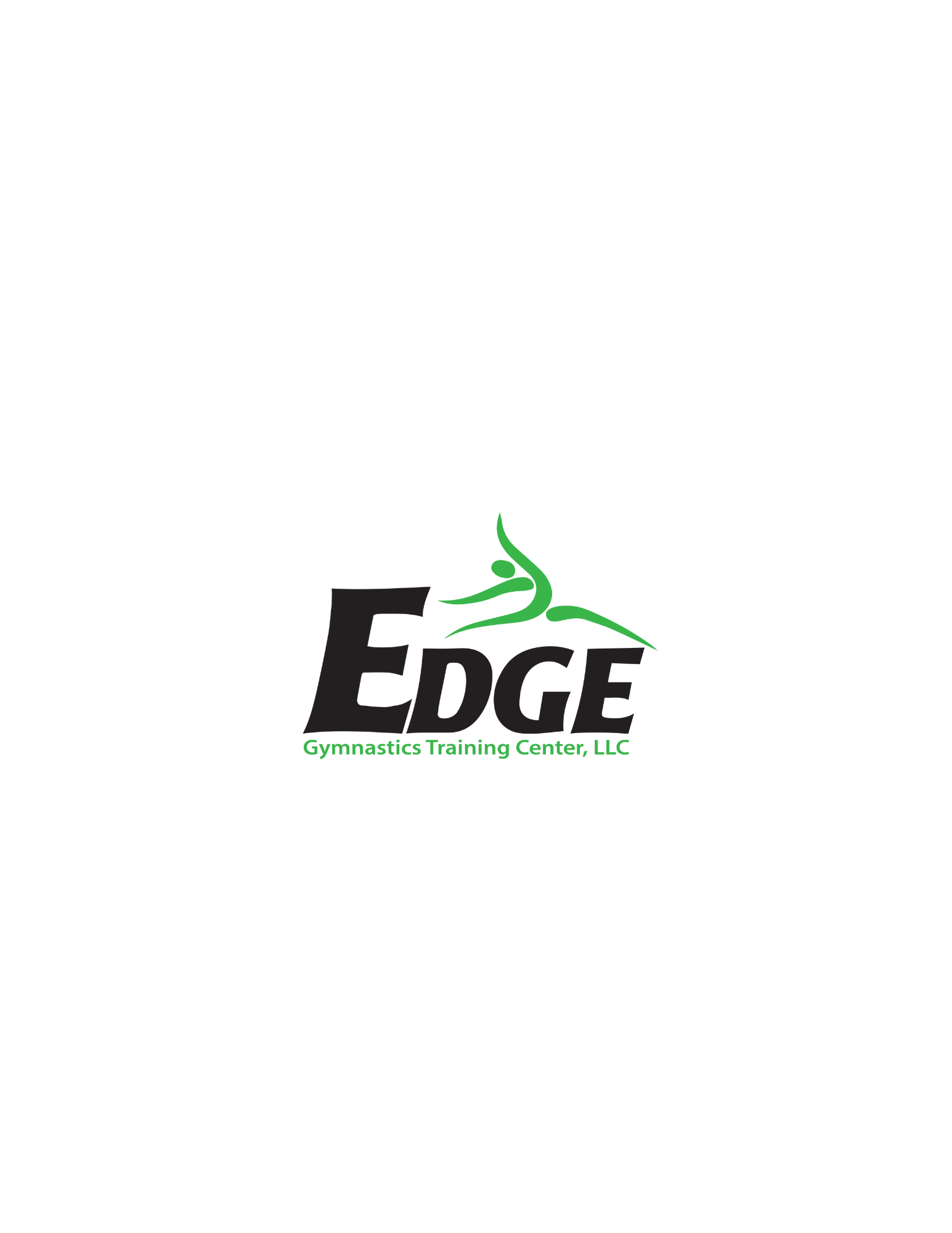 It is a logo for a gymnastics center.