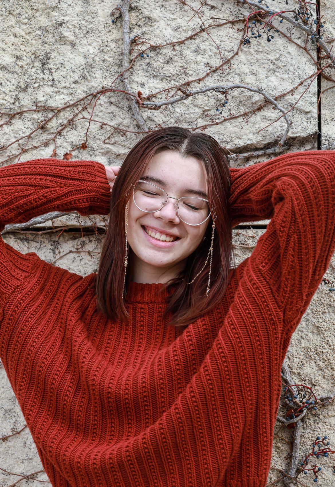 girl with glasses photograph