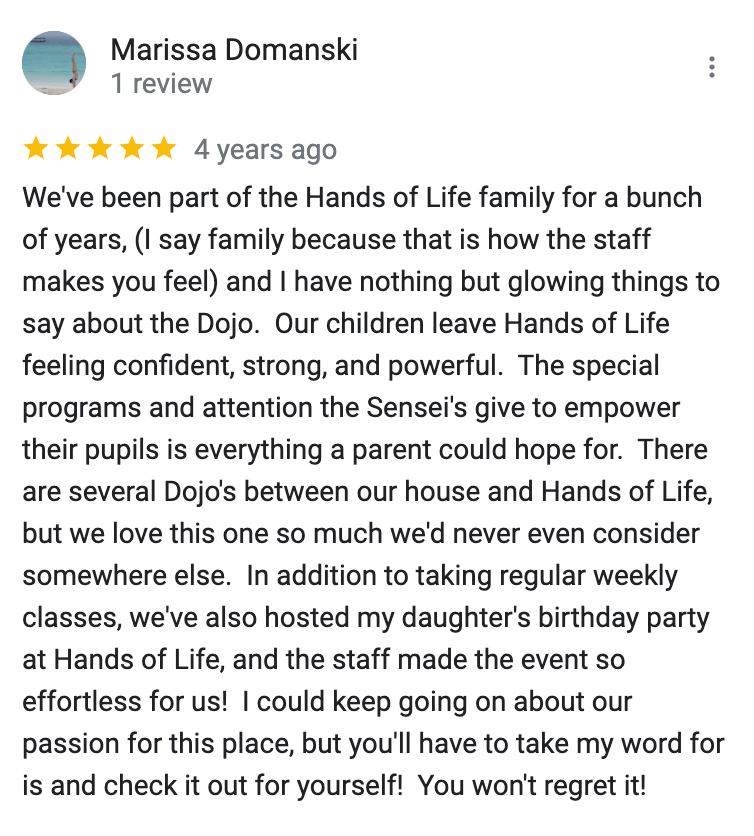 A review of the hands of life family for a bunch of years.