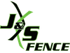 J&S Fence logo with black and green stylized letters and curved accents