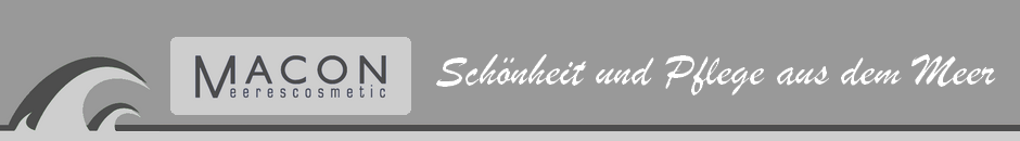 Ein Schwarzweißbild eines Macon-Logos