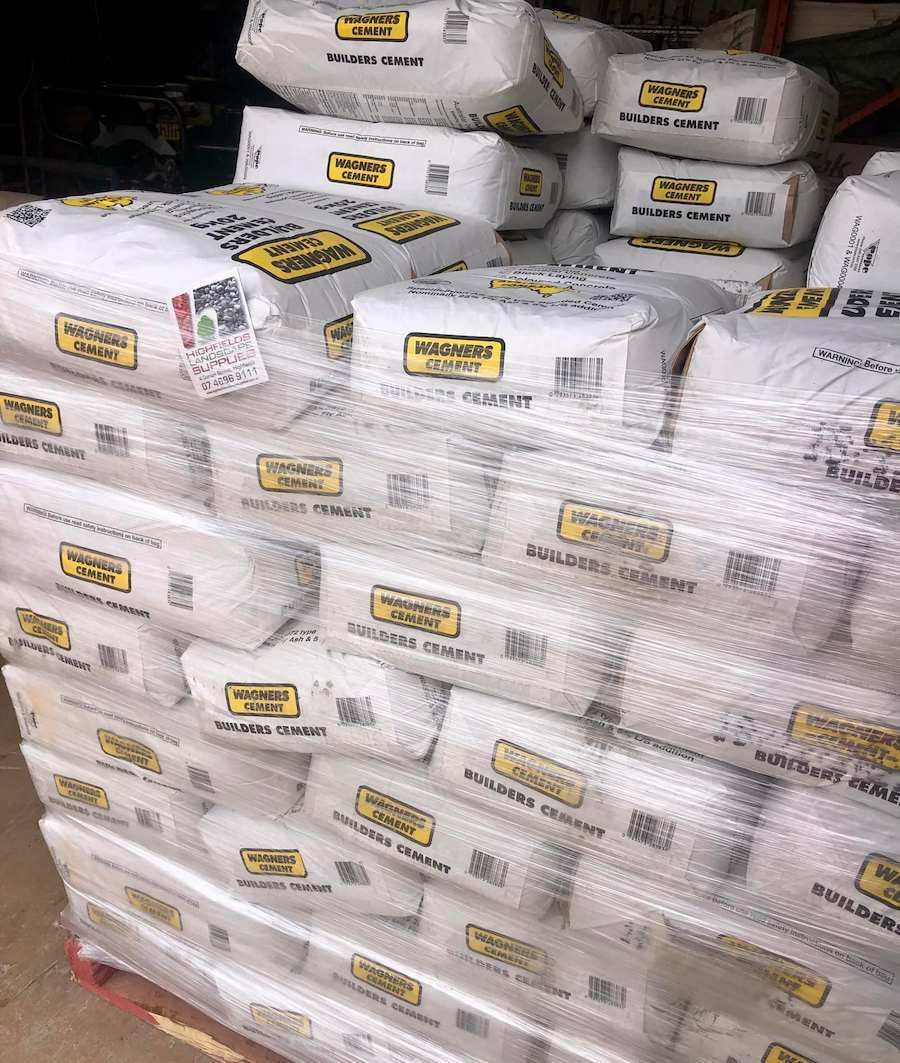 A Stack of Bags Sitting on Top of Each Other on a Pallet — Highfields Landscape Supplies In Meringandan, QLD