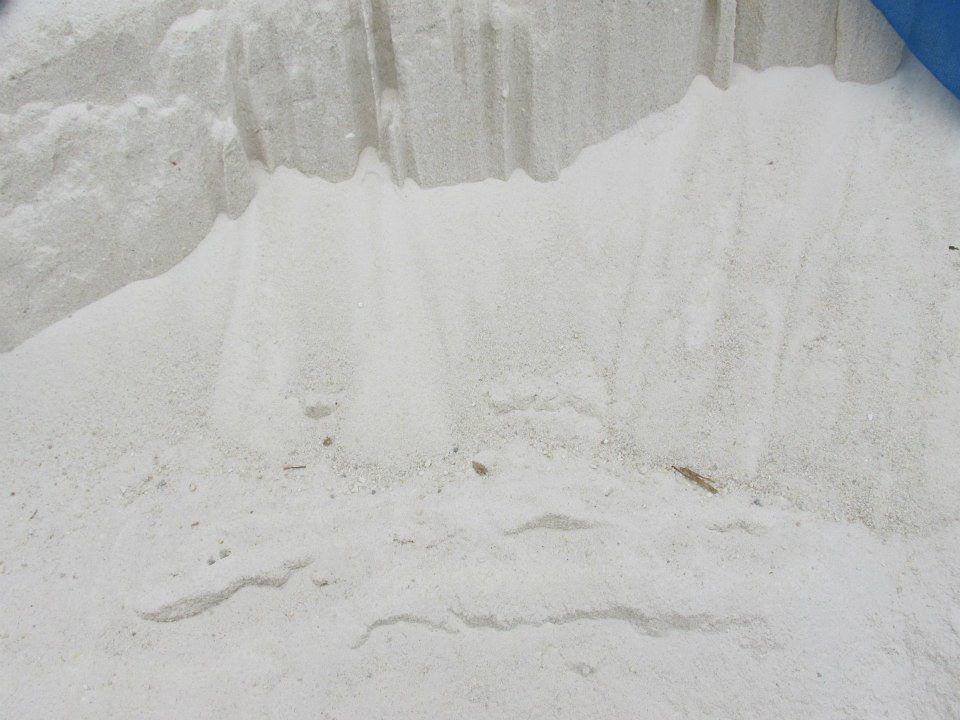 A Pile of White Sand With a Blue Bucket in the Background — Highfields Landscape Supplies In Toowoomba, QLD