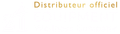 Logo doré orné d'un motif floral, texte « AURA TECH » et « DISTRIBUTIONS » en dessous.