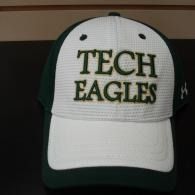 Green-and-white cap with “TECH EAGLES” text on the front.