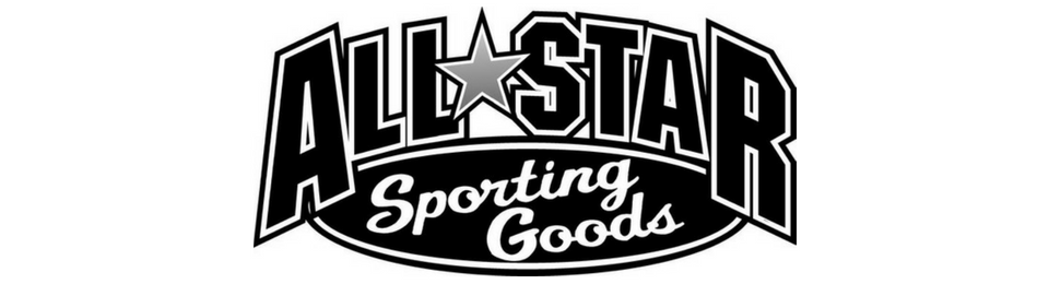 All-Star Sporting Goods black-and-white logo with a star in the wordmark