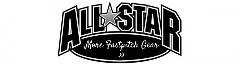 All-Star logo in black and white with “More Fastpitch Gear” tagline