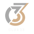 Stylized gray and gold “33” logo with “CLUB 33” text below on a white background