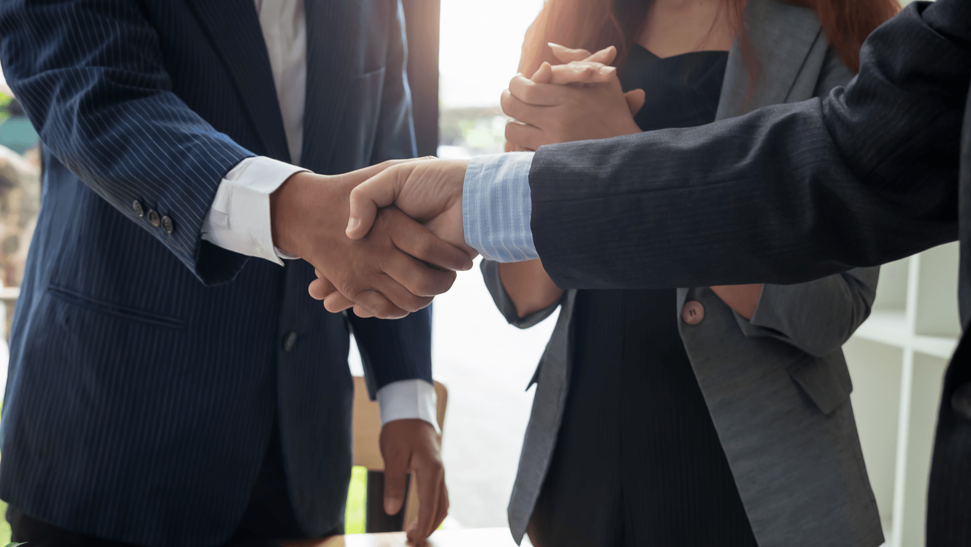 men shaking hands