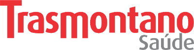 Logo da Trasmontano Saúde em vermelho e cinza sobre fundo branco