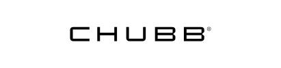 The Chubb logo, a white rectangular shape with the company name in a sans-serif font.