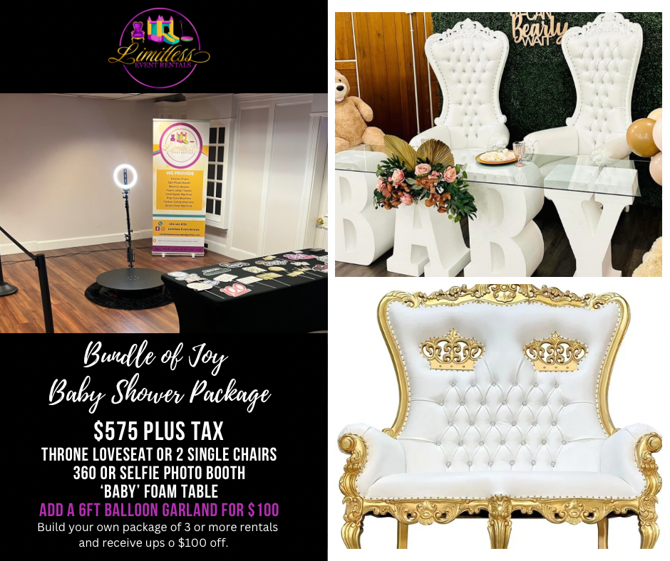 A fun zone kids package includes a bouncy house , popcorn cart , chairs , and a kid throne chair.