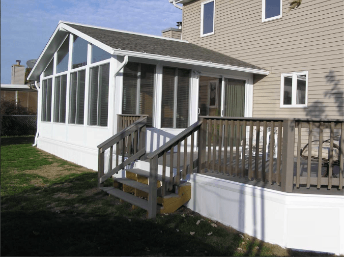 Cozy Furnished Porch Enclosure in Autumn Season - Kansas City, MO - Midwest Sunrooms LLC Cozy Furnished Porch Enclosure in Autumn Season - Kansas City, MO - Midwest Sunrooms LLC