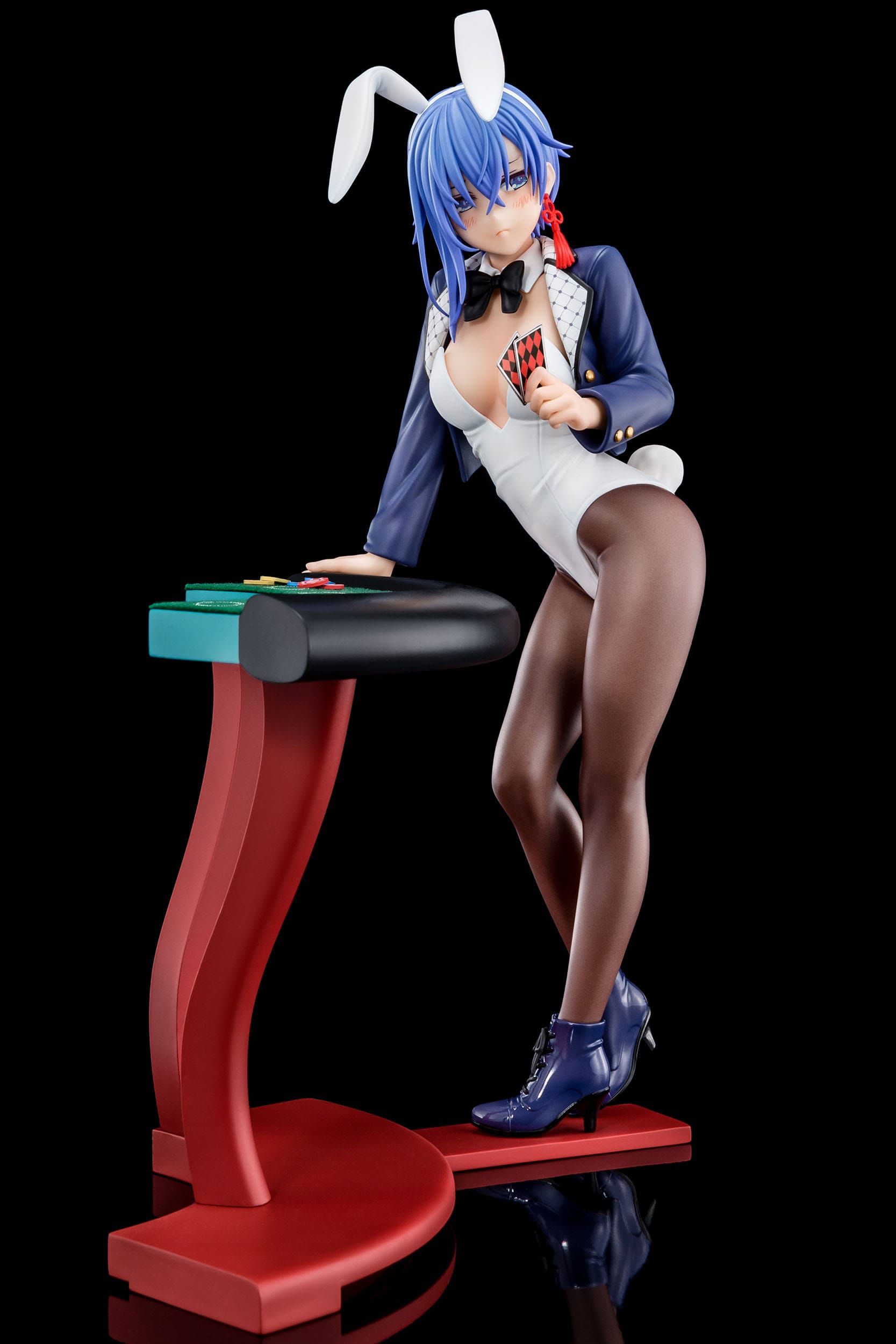 The Demon Sword Master of Excalibur Academy Statue 16 Sakuya Sieglinde wearing lapis lazuli blue bunny costume with Nip Slip Gimmick System 25 cm