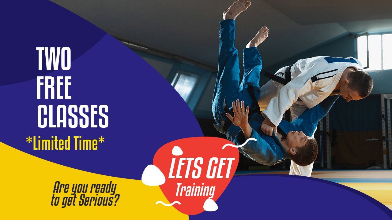 An advertisement for two free classes with limited time