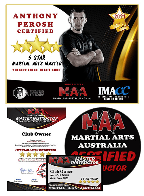 Gold membership: 5 star certified instructor certificate, ID card and badge