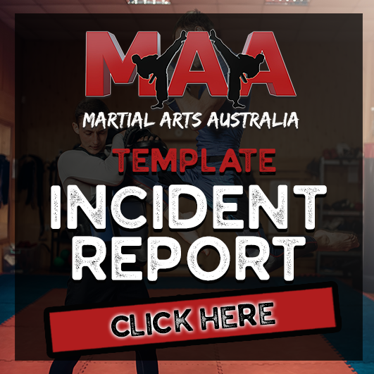 Martial arts club incident report button