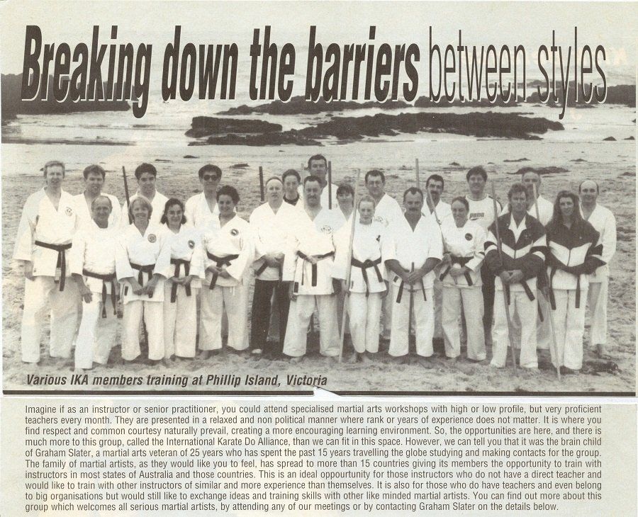 A group of people are posing for a picture with the caption breaking down the barriers between styles
