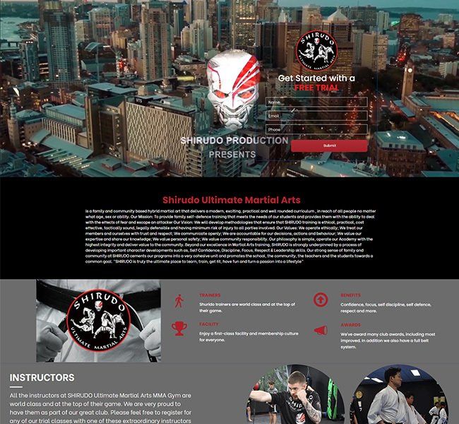 Shirudo Landing Page