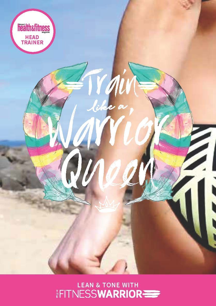 A poster that says train like a warrior queen