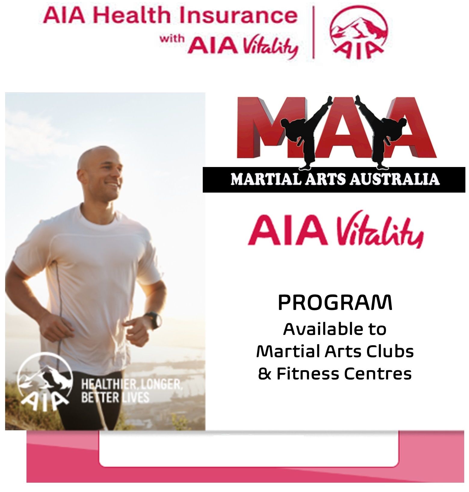 An advertisement for aia health insurance with aia vitality