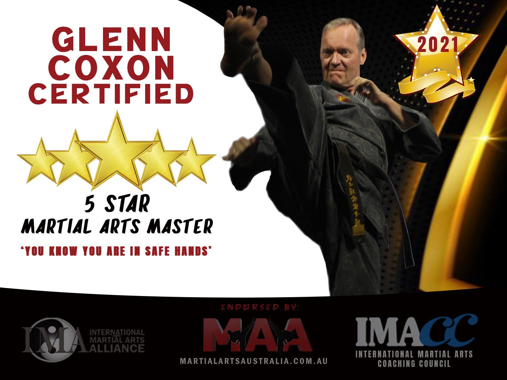 Glenn coxon is a 5 star martial arts master