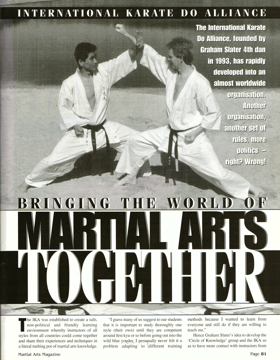 A book titled bringing the world of martial arts together