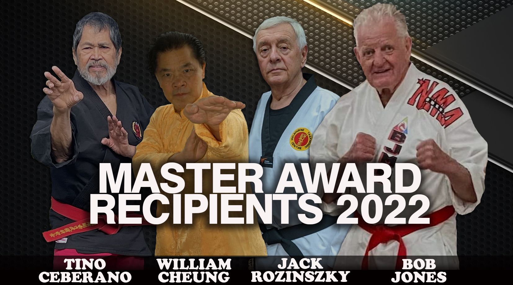 A poster for the master award recipients of 2022