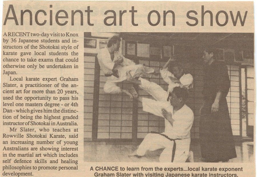 A newspaper article about ancient art on show