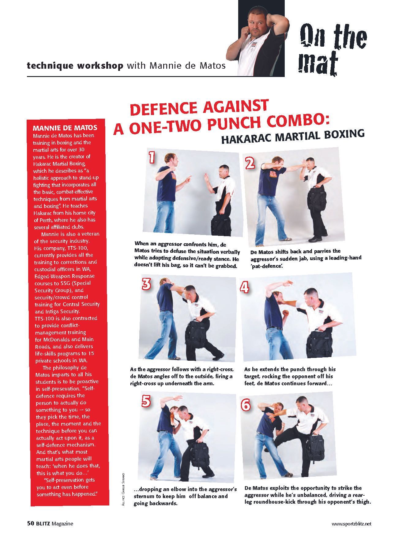 Self-defence technique by Mannie De Matos in Vol. 22