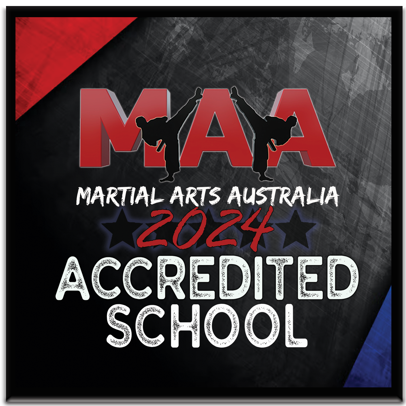 A poster for maya martial arts australia accredited school