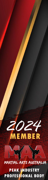 A picture of a 2024 member badge for martial arts australia.