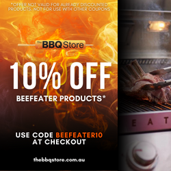 The bbq store is offering a 10 % off beefeater products