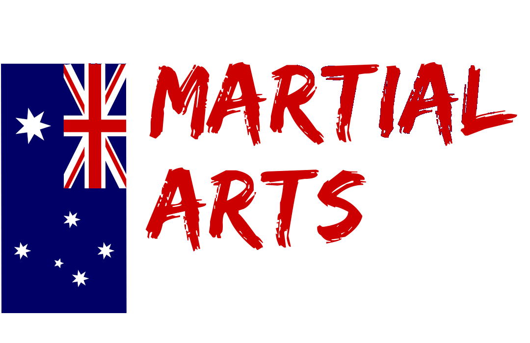 A logo for martial arts with an australian flag