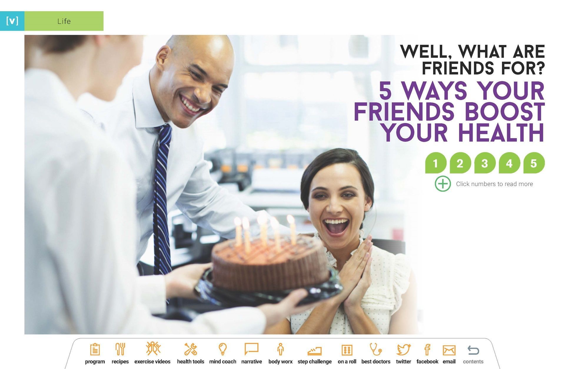 A man is giving a birthday cake to a woman.