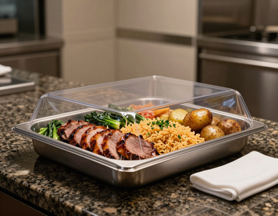 Delivery and drop-off catering tray