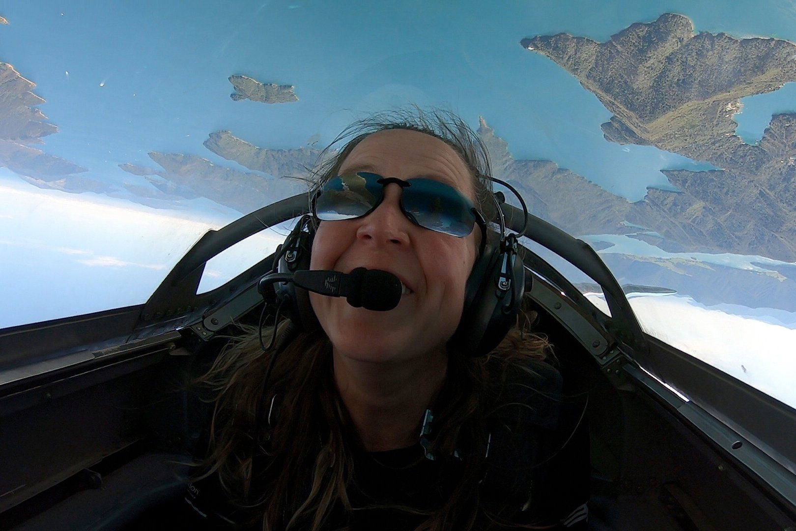 Flying over the Marlborough Sounds in Full Noise Yak 3 fighter plane from Fighter Flights in Marlborough, New Zealand