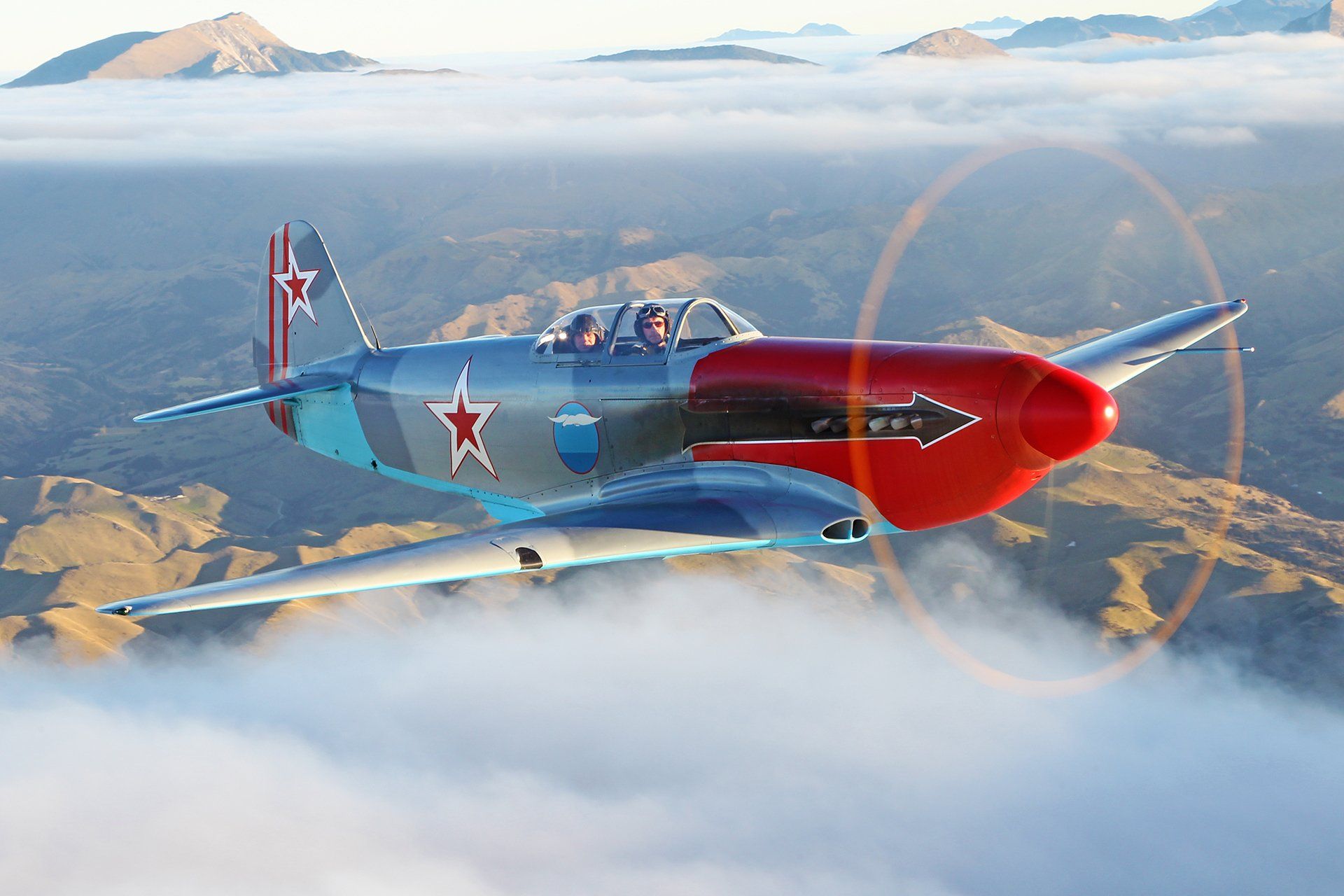 Full Noise Yak 3 fighter plane from Fighter Flights in Marlborough, New Zealand