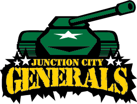 A logo for junction city generals with a green tank