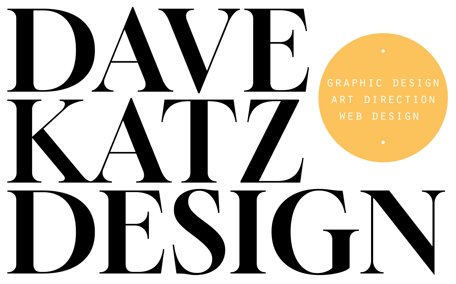 A black and white logo for dave katz design