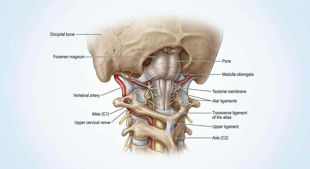 Upper cervical chiropractic care for migraine relief targeting the atlas at the base of the skull