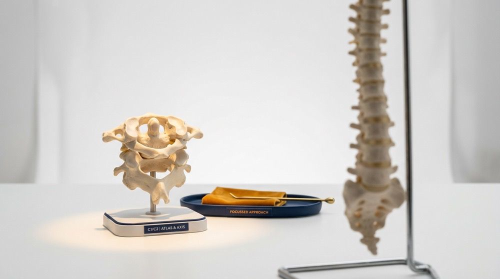 Split comparison of an upper cervical atlas correction vs. a traditional chiropractic adjustment.