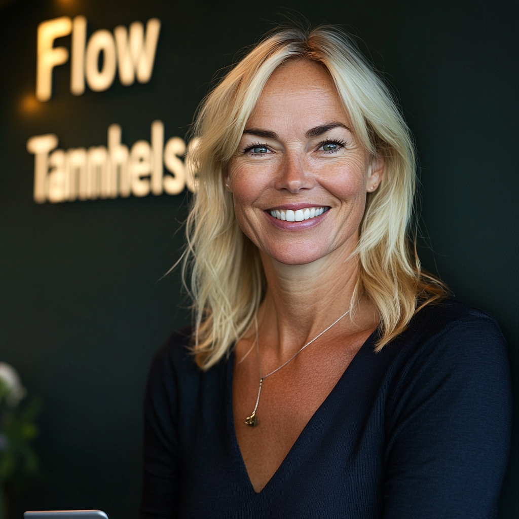 Fornøyd pasient etter usynlig tannregulering fra Invisalign. 
